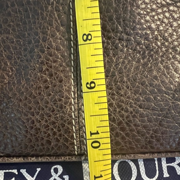 Dooney & Bourke Handbag Pebbled Brown Leather Semi-Circle Satchel Purse - Picture 8 of 12